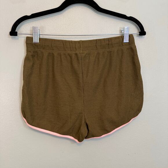 Topshop Short Womens 2 Green Run Booty Pull On Drawstring Athletic Gym Lounge - Picture 2 of 6